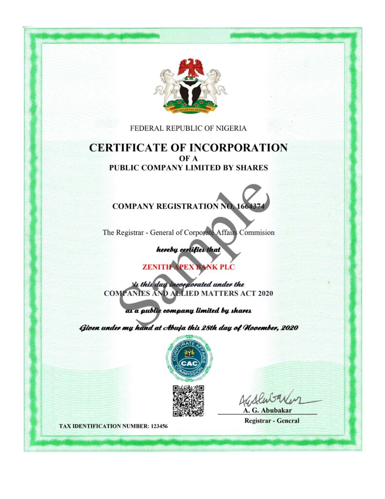 CAC Card Certificate Download in Nigeria