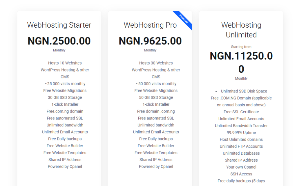 Truehost Nigeria is the cheapest, most reliable web hosting provider in Nigeria.