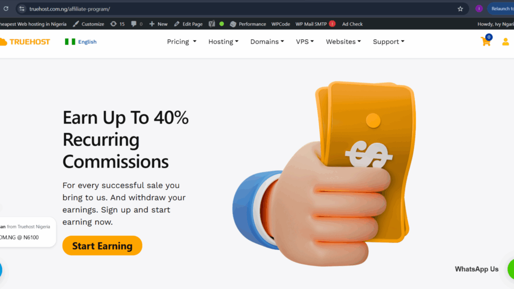 Join the Truehost Affiliate Program and earn money