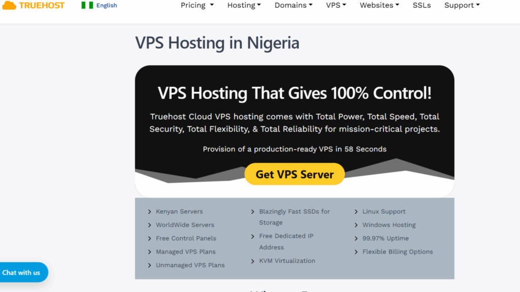 When Should You Move to VPS Hosting? A Practical Guide for Nigerian Businesses 1 a screenshot showing the Truehost VPS hosting page