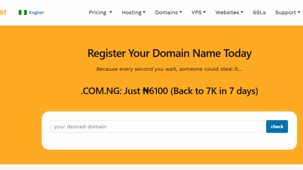How to Choose a Domain Name in Nigeria 3 truehost domain search