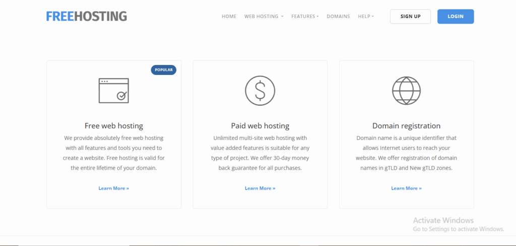 free hosting without credit card