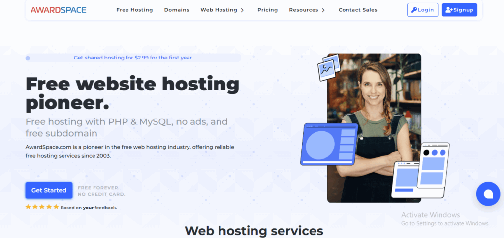free hosting without credit card