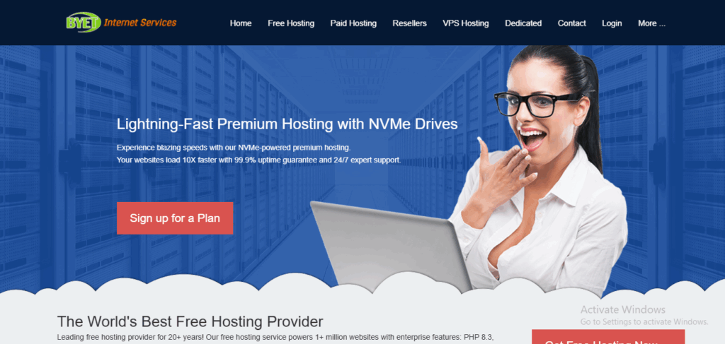 free hosting without credit card