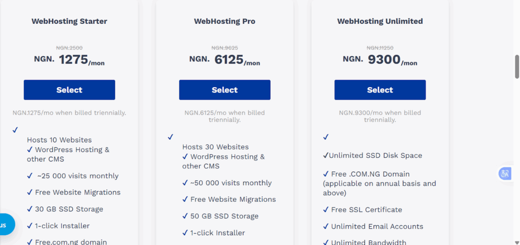 Best Web Hosting Providers in 2025 3 a screenshot of truehost ng web hosting prices