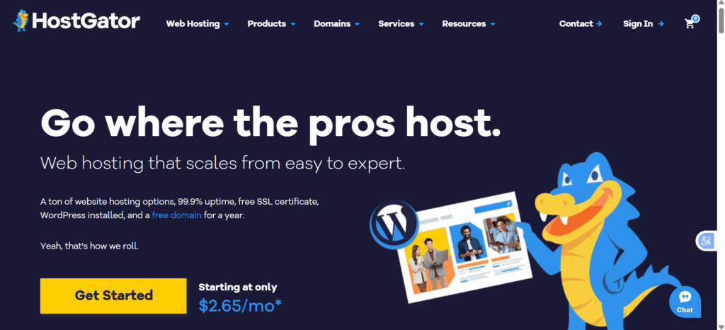 a screenshot of hostgator