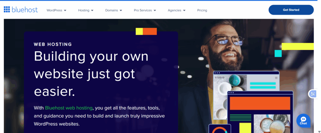 a screenshot of Bluehost