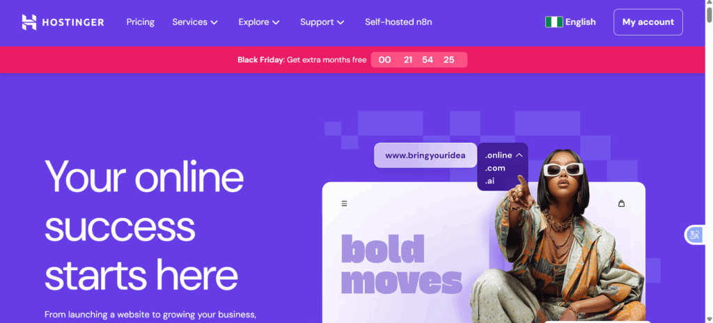 The Biggest Web Hosting Companies Right Now 4 a screenshot of Hostinger hosting provider