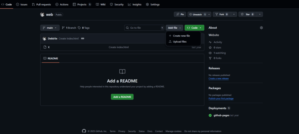web hosting github