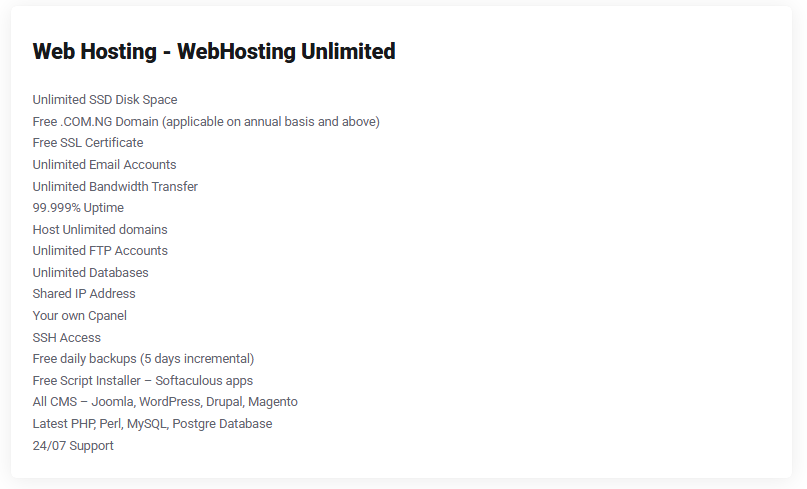 What a Web Hosting Plan Includes 3 web hosting plan