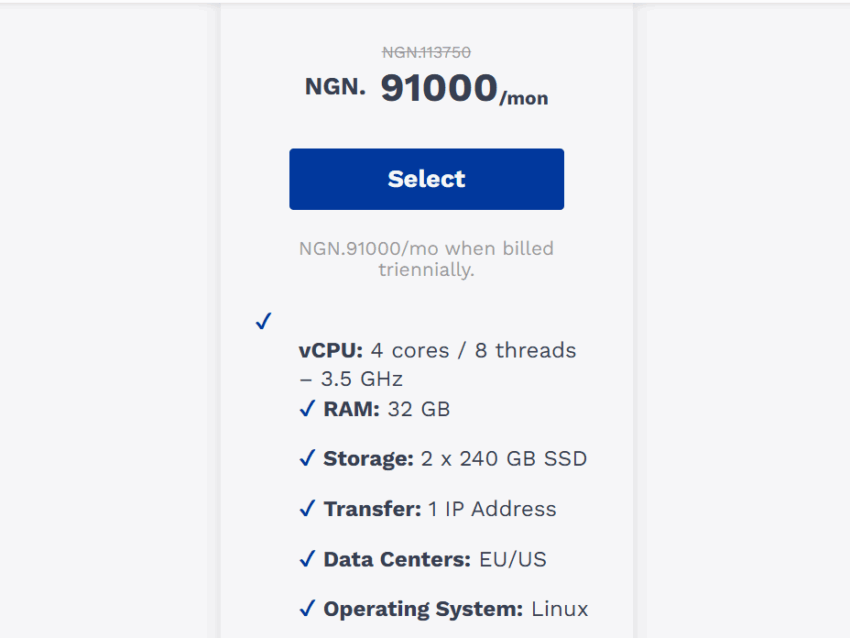 Web Hosting vs Email Hosting: What You Actually Need 4 a screenshot of dedicated server plans