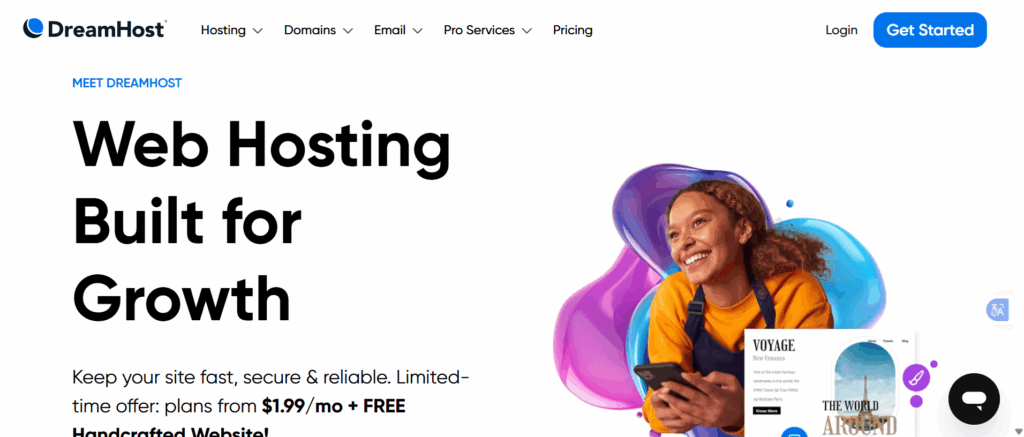 Best Unlimited Web Hosting Plans with No Hidden Limits 4 a screenshot of Dreamhost