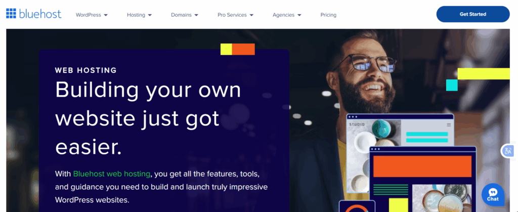 Best Hosting for Managing Multiple Websites 5 a screenshot of Bluehost
