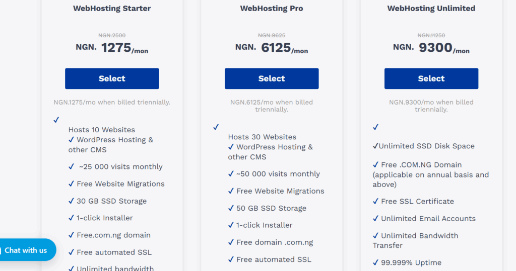 Best Unlimited Web Hosting Plans with No Hidden Limits 2 a screenshot of truehost ng plans