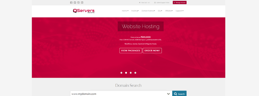 Best Web Hosting with Phone Support in Nigeria: Your Complete 2026 Guide 2 qservers homepage screenshot