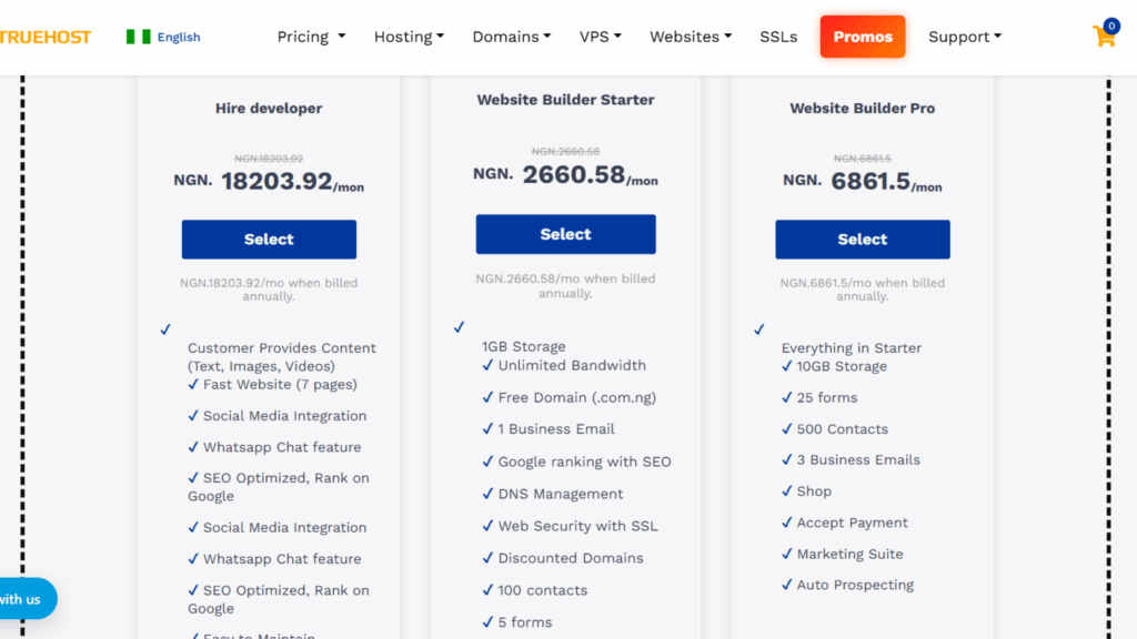 How to Score a Free .NG Domain in Nigeria Today 1 truehost website builder plans
