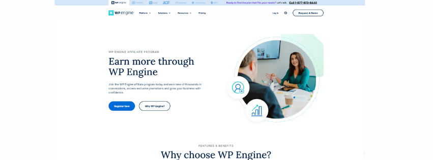 a screenshot of the w engine afffiliate program page