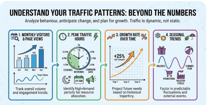 Server Capacity Planning Guide 2026 2 an image showing traffic number analysis
