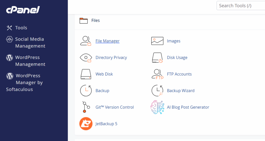 10 Best cPanel Hosting Providers: 2026 Rankings 1 a screenshot of cpanel dashboard