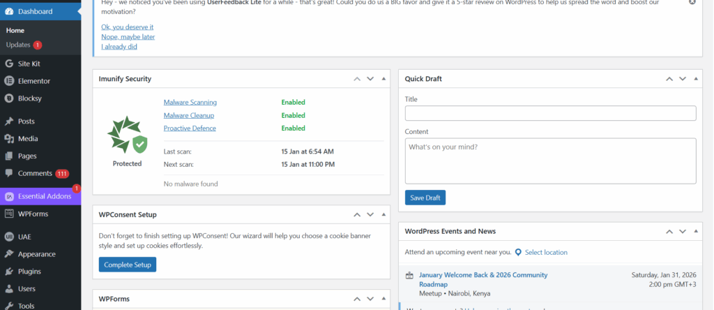 How to Access Your Website Admin Panel (Guide) 1 a screenshot of website admin page