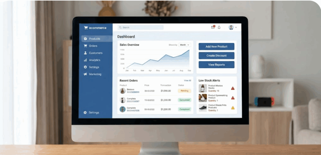 Ecommerce Admin Panel Setup: Quick Start Guide 1 an image of an ecommerce admin page
