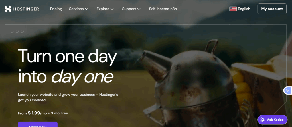 10 Best Content Hosting Platforms for 2026 3 a screenshot of Hostinger