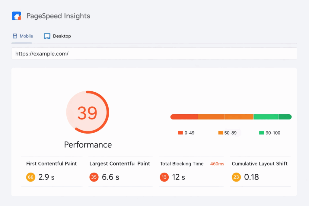 Essential Basic Website Maintenance Tips 3 an image of pagespeed insights