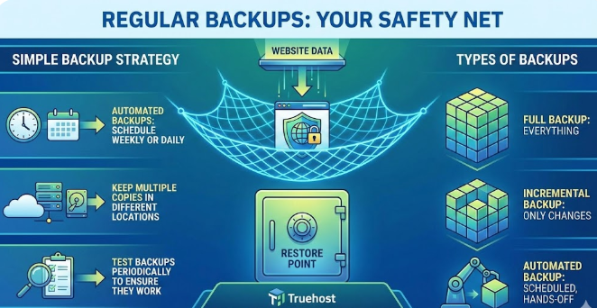 an image of simple backup strategy and types of backup