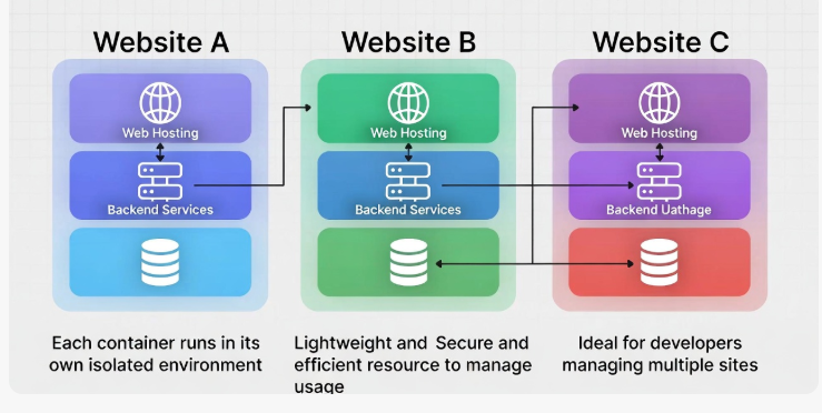 How to Isolate a Website for Security 2 an image of different websites using same server