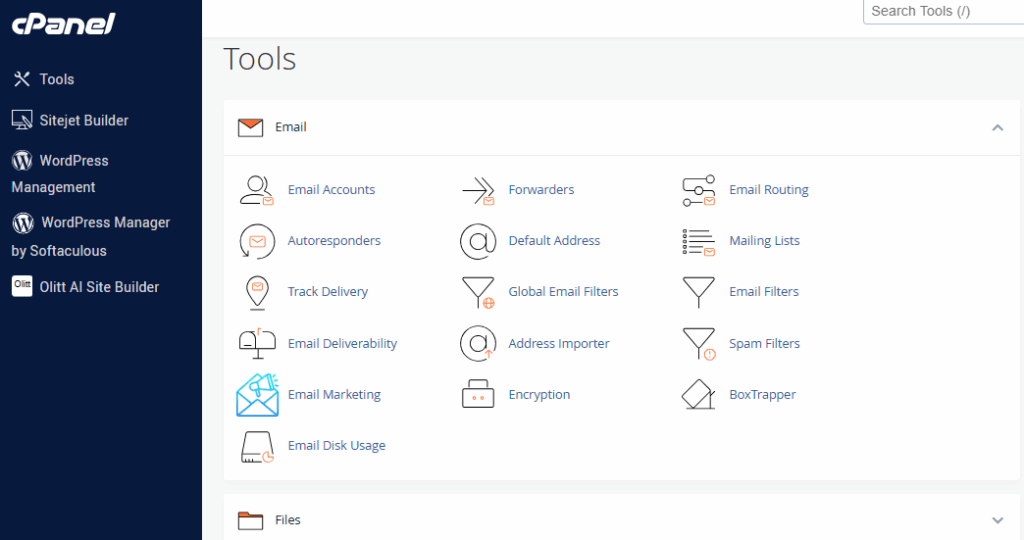 website control panel

