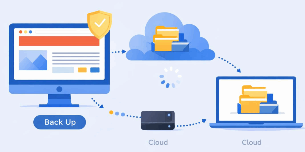 Website Restore Process: A Step-by-Step Guide 1 an image of backup process