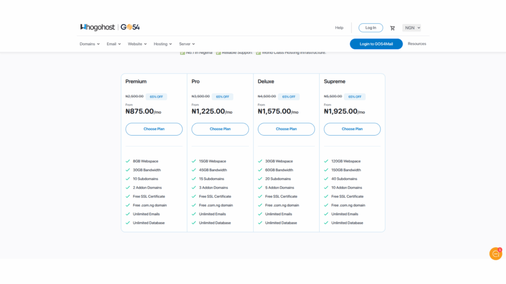 whogohost hosting