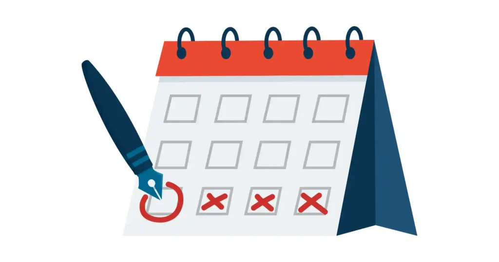 Website Maintenance Cost: Expenses to Expect 2 A calendar view with renewal dates marked,