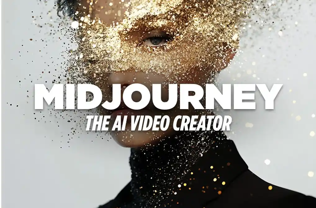 Collage of AI‑created artwork, templates with Midjourney open