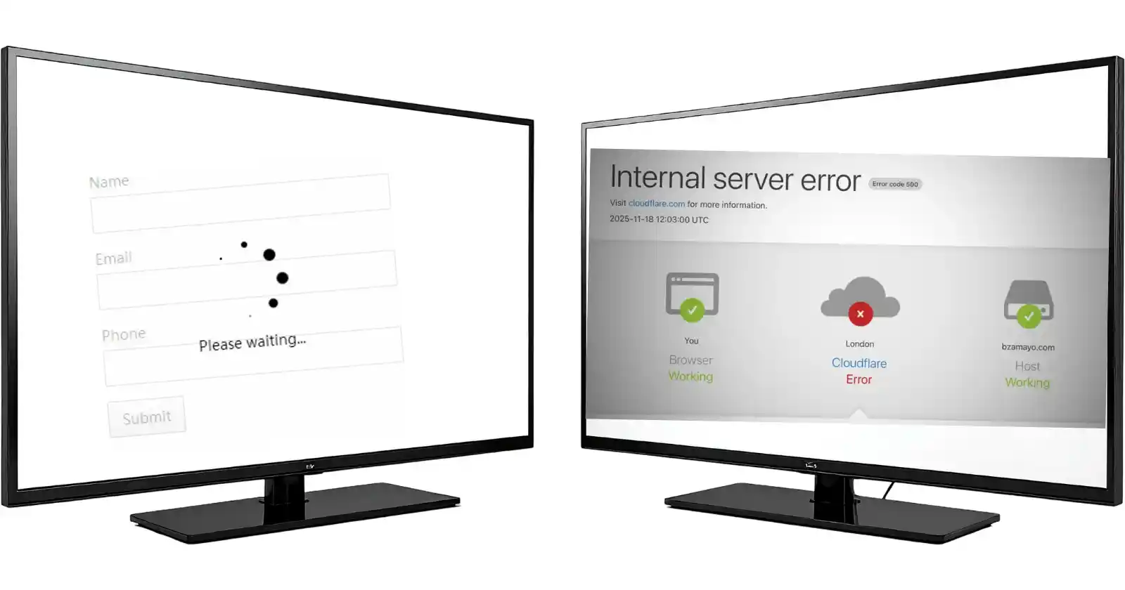 Website Downtime: Causes, Impact, and Prevention Strategies 1 Hard downtime (right) vs soft downtime (left).