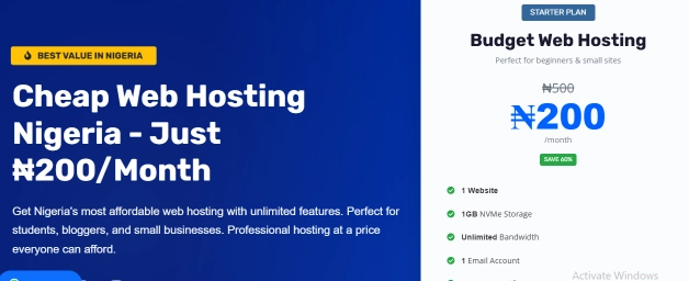 10 Beginner-Friendly Web Hosting Plans for Freelancers Under ₦1,000 (2026) 2 Screenshot 2026 04 03 021057