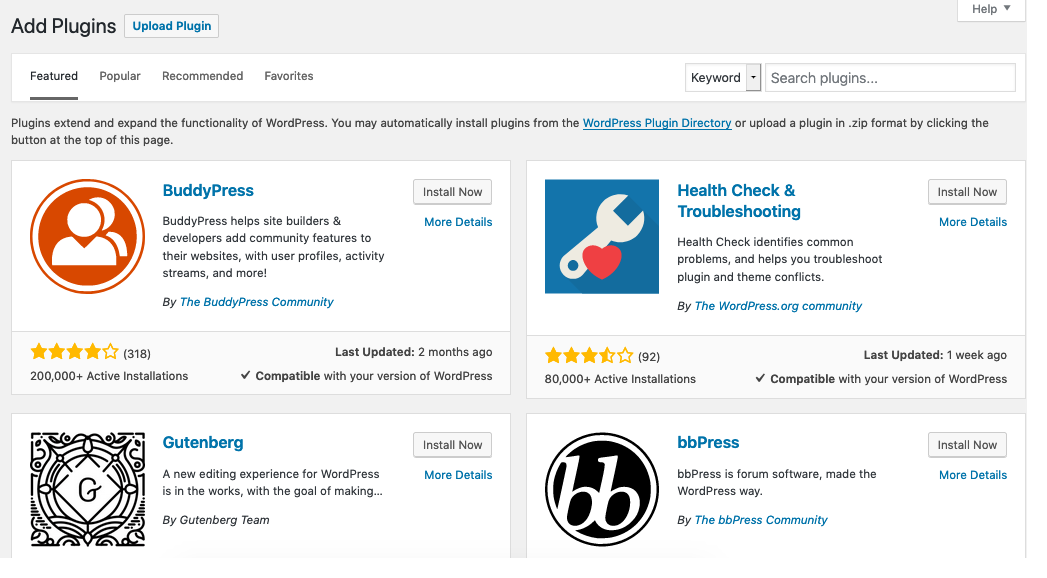 WordPress dashboard, go to Plugins and click Add New