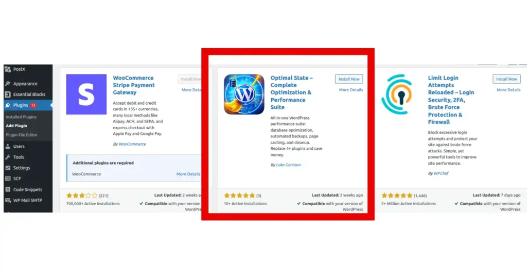 Top WordPress Plugins That Improve Website Speed on Any Hosting Server 3 screenshot of Optimal State (WP Optimal State) plugin on wordpress plugin search