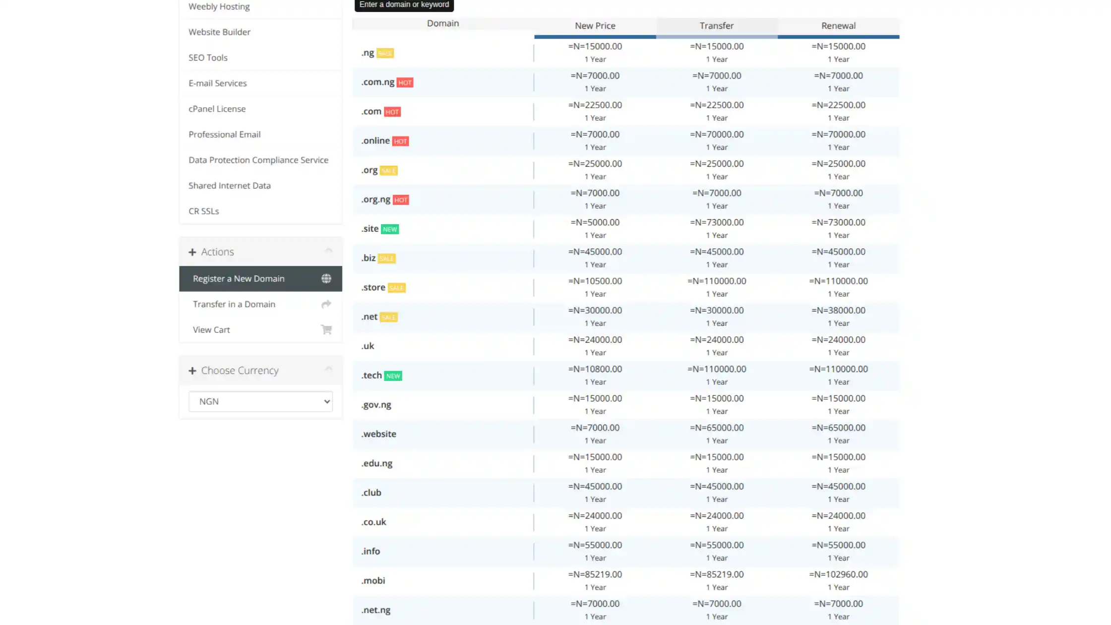Which Is the Cheapest .ng Domain? A Complete Price Comparison for 2026 4 smartweb domains