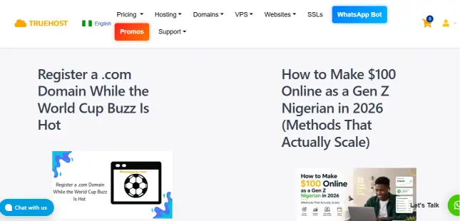 An image showing the screenshot of a website navigation menu and two blog posts