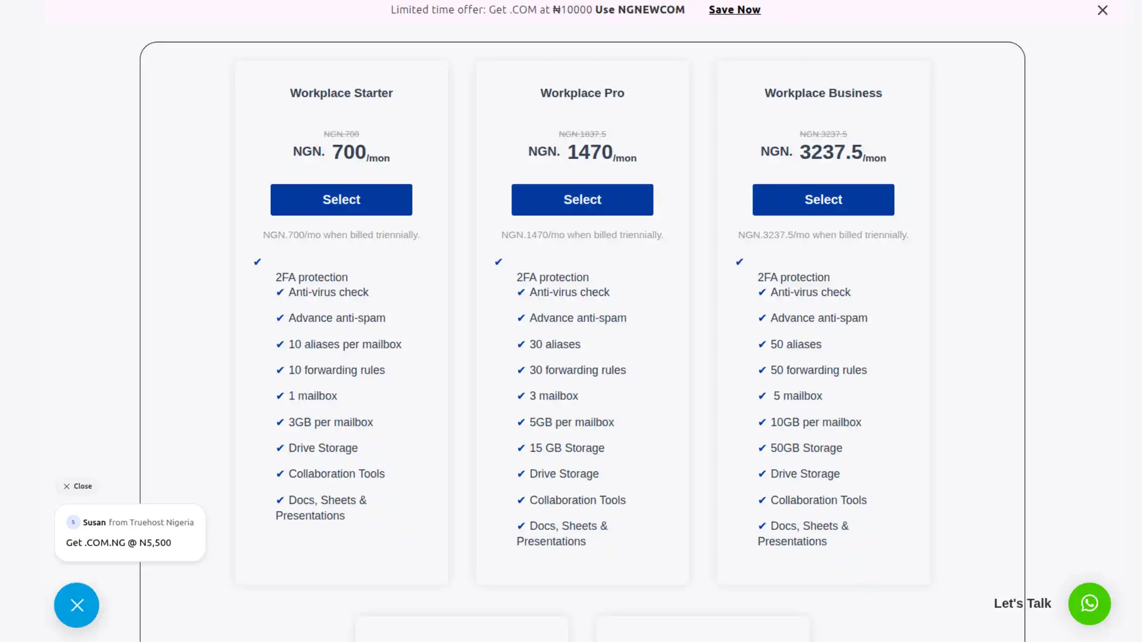 How Much Does Email Hosting Cost in 2026? 1 truehost email hosting cost