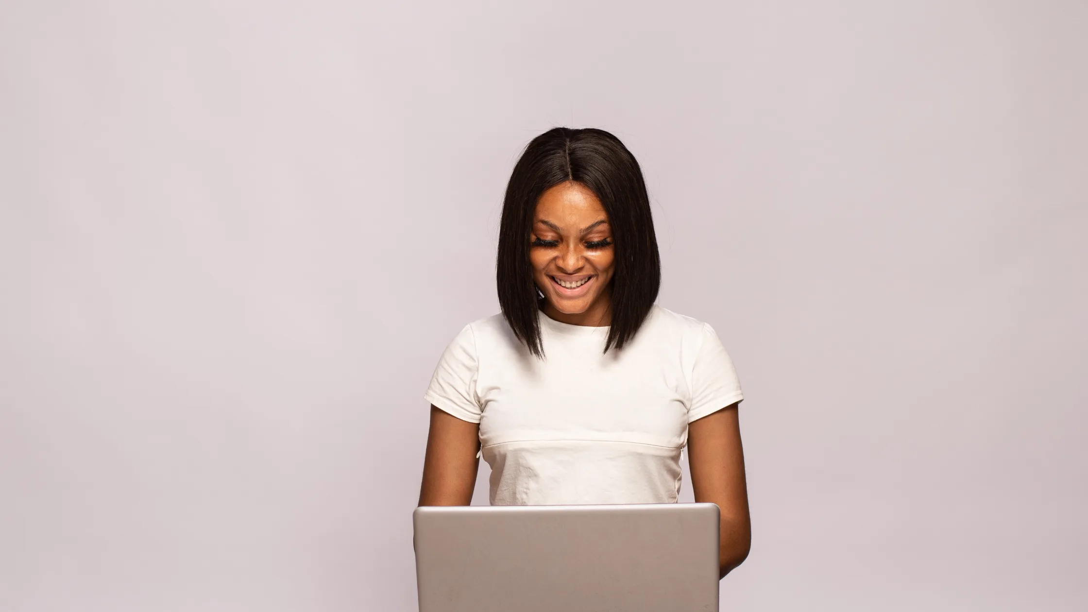 woman happy after securing domain and hosting from truehost nigeria