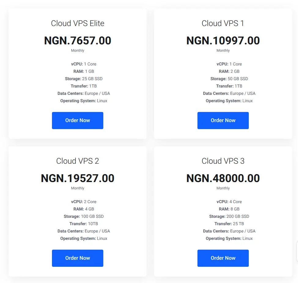 truehost managed cloud plans