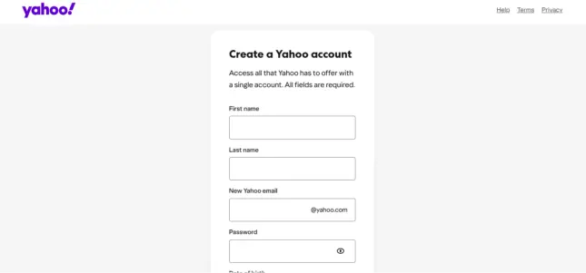 How to Create a Yahoo Mail Account in Nigeria (2026 Step-by-Step Guide) 1 Interface to open a yahoo account