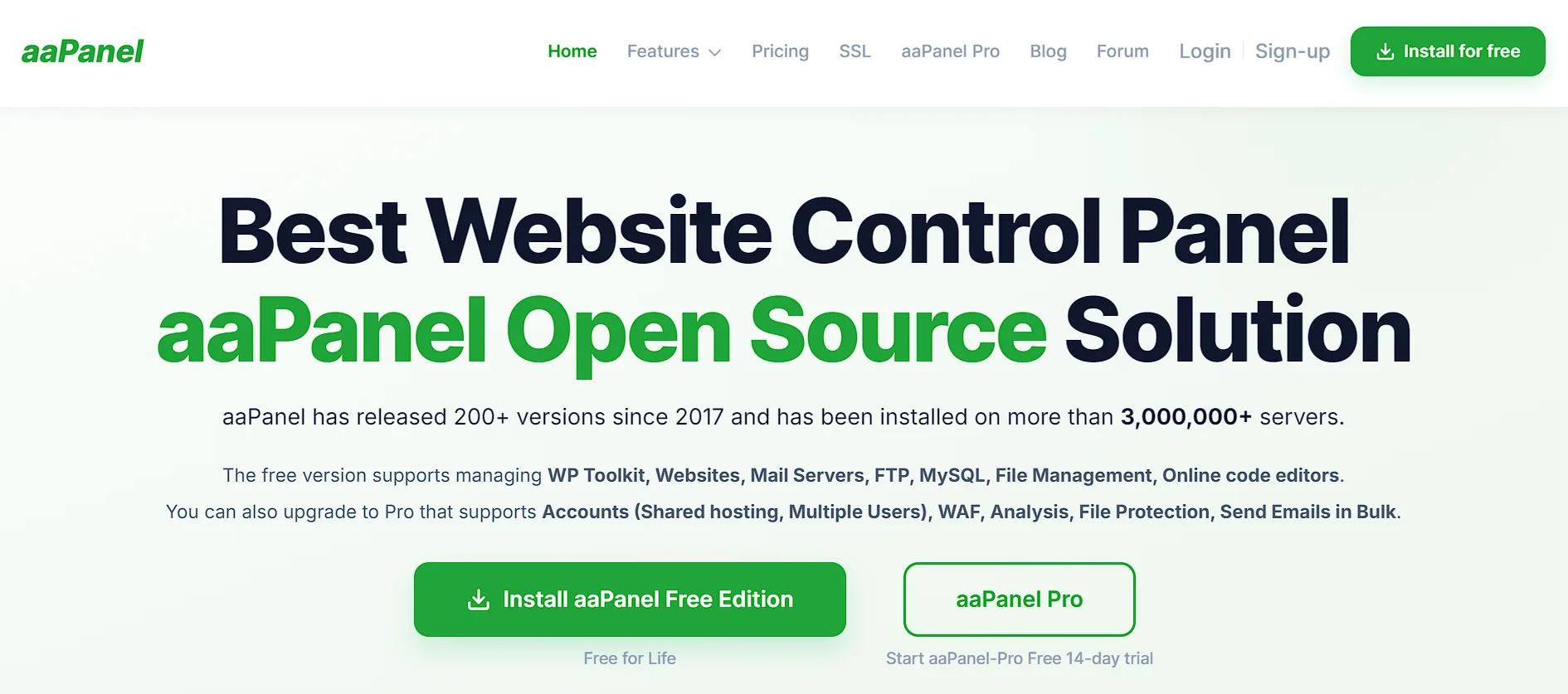 Best Free Control Panel Options for Managing a VPS 3 aapanel open source solution for vps