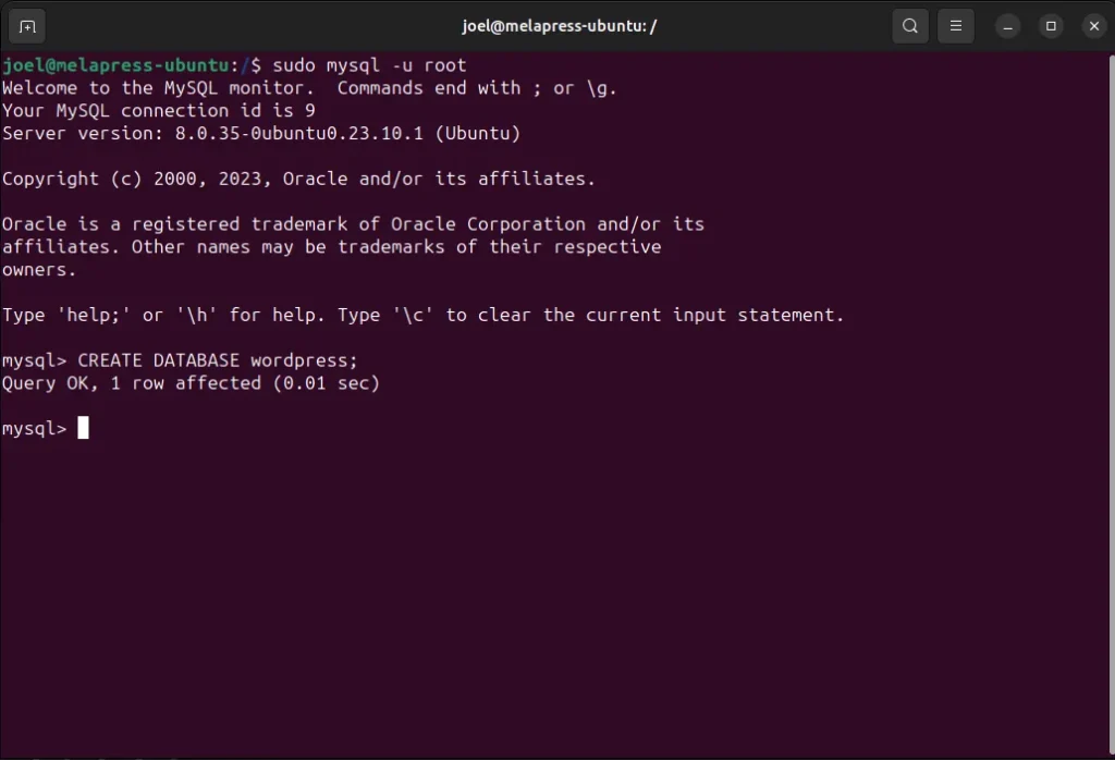 How to Install WordPress on a VPS: The Complete Step-by-Step Guide 3 configure a clean database for wordpress installation on vps