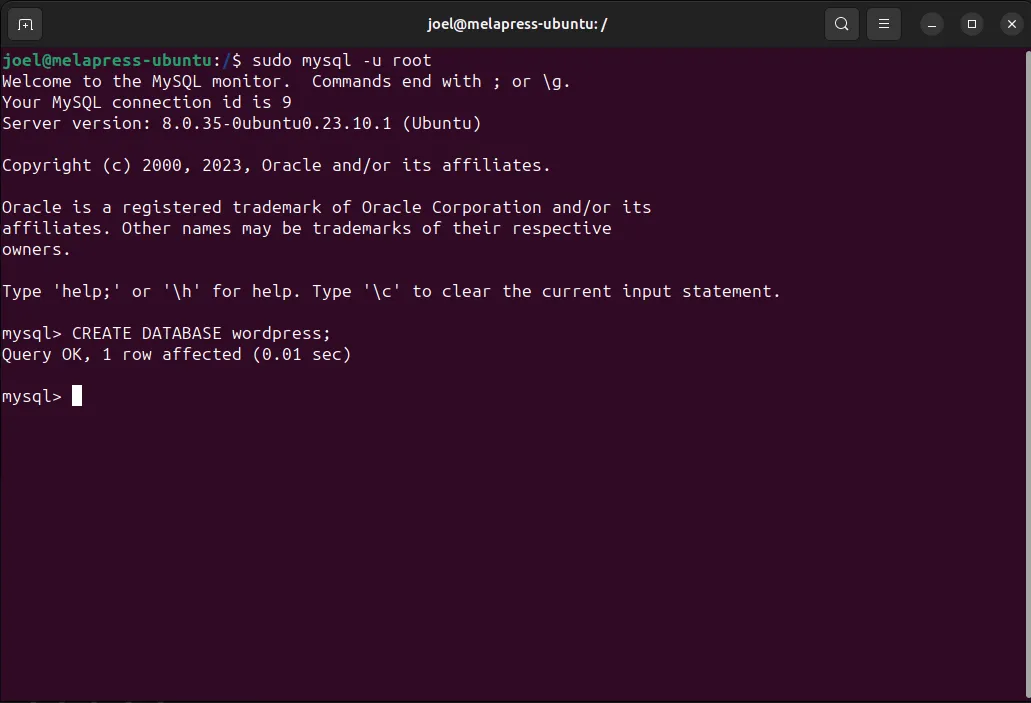 How to Install WordPress on a VPS: The Complete Step-by-Step Guide 3 configure a clean database for wordpress installation on vps