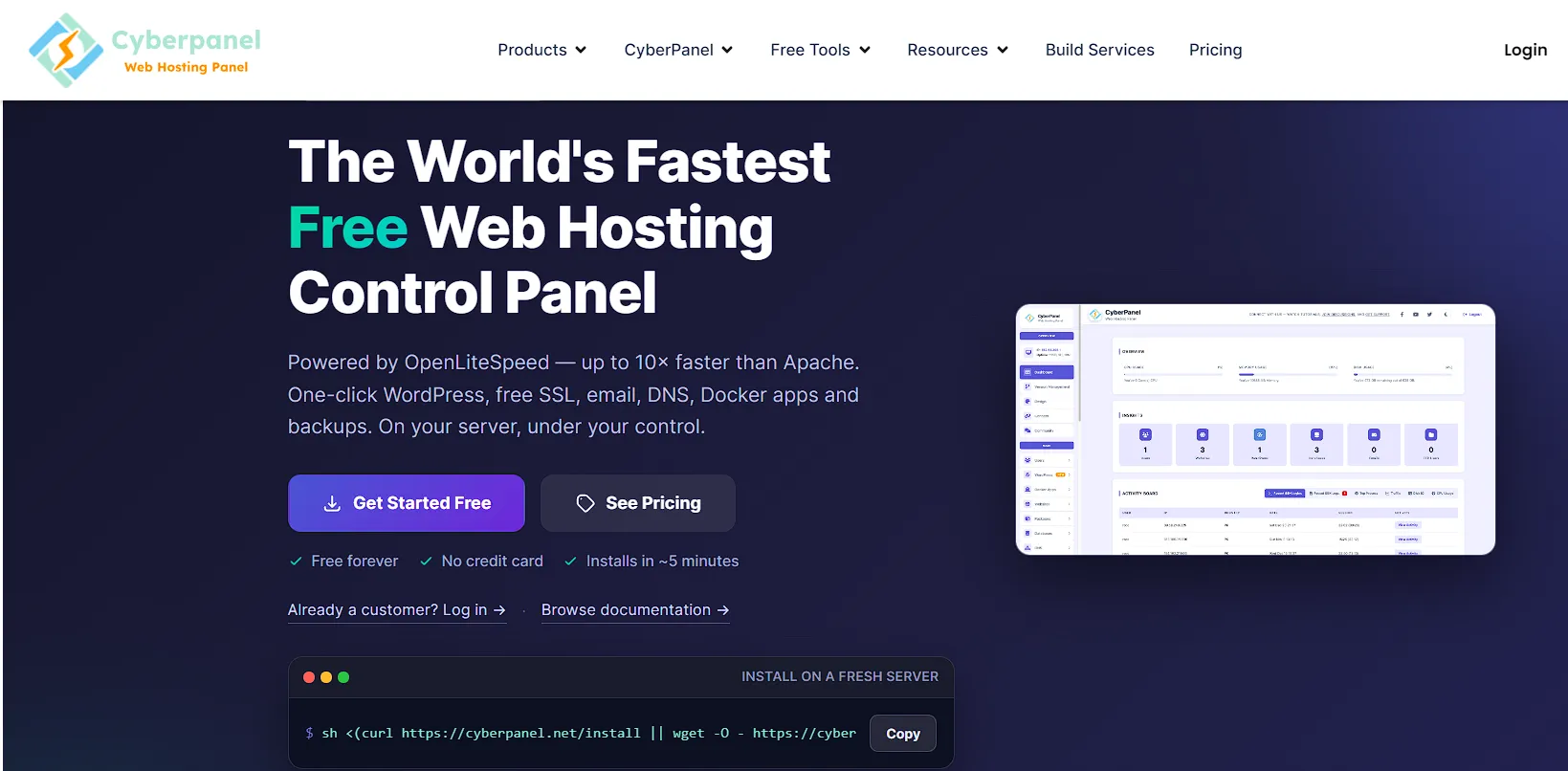 Best Free Control Panel Options for Managing a VPS 2 cyberpanel control panel vps