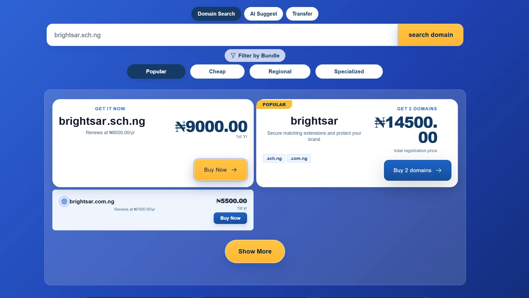 register .sch.ng domain