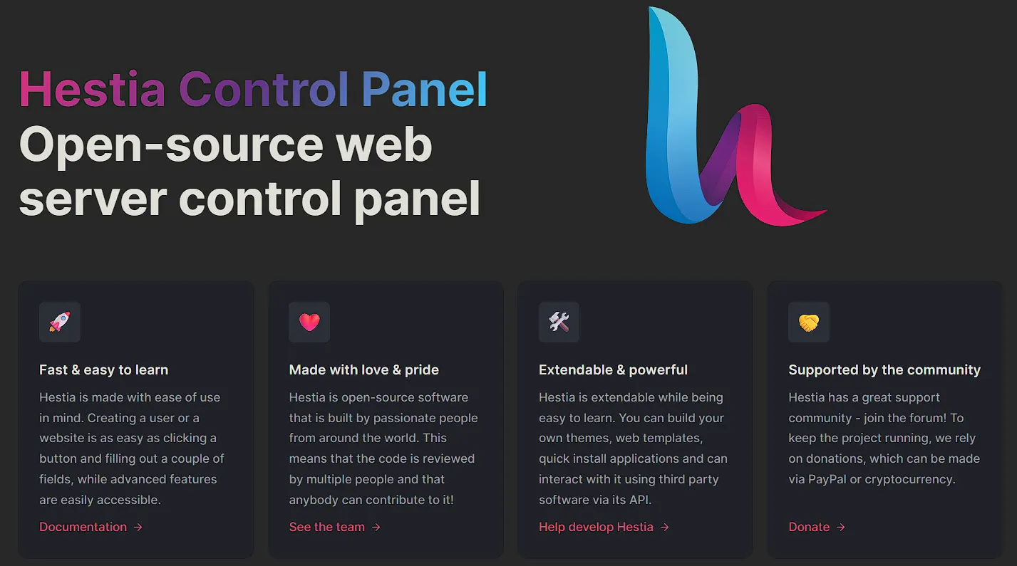 Best Free Control Panel Options for Managing a VPS 1 hestia control panel vps